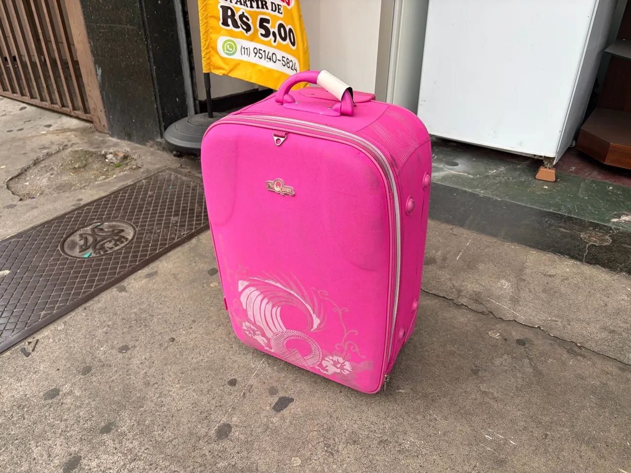 Mala de viagem rosa 20kg - Foto 2