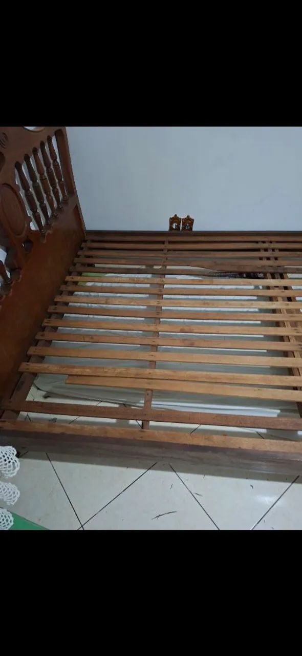 Cama casal madeira maciça