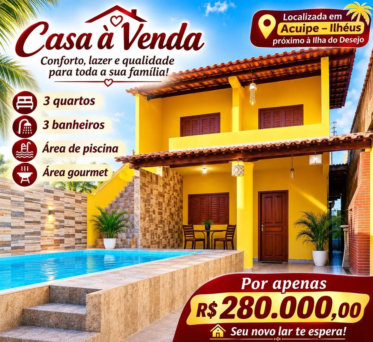 Casa com piscina 