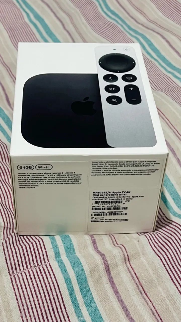 APPLE TV 4k (3rd generation) wi-fi « ethernet model a 64GB