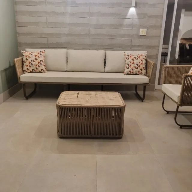 CJ DE SOFÁ EM CORDA NÁUTICA