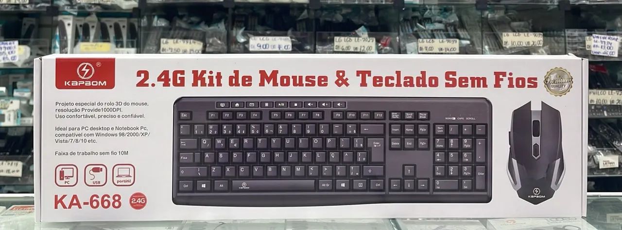 Kit teclado e mouse com ou sem fio - Foto 2