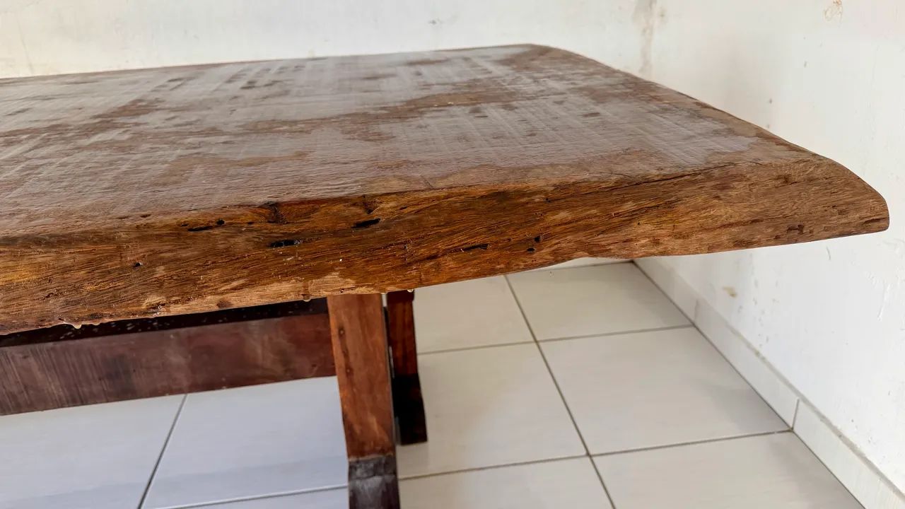 Vendo mesa rústica para área de lazer - Foto 5