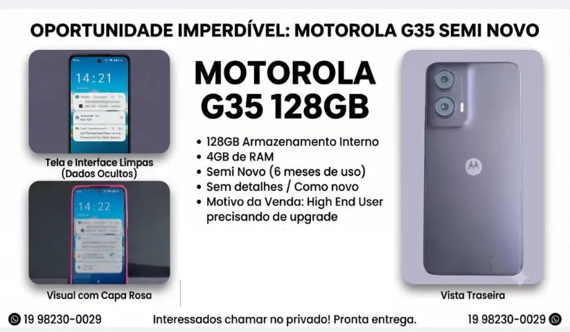 Motorola G35 Semi Novo 