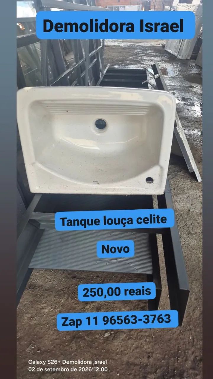 Tanque louça celite novo 