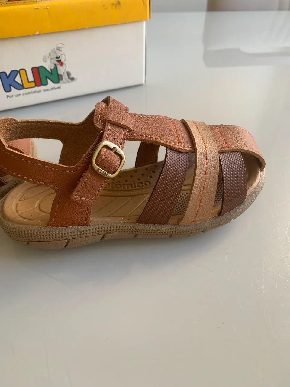 Sandália em couro masculina  - Foto 3