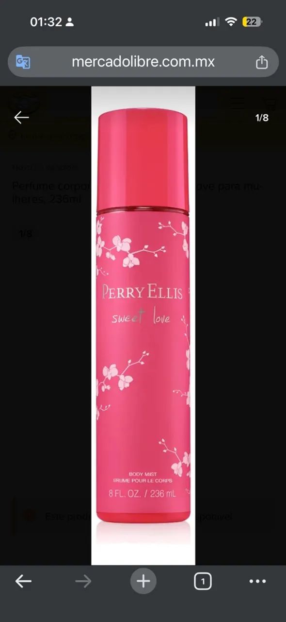 Body splash sweet love /perry Ellis - Foto 2