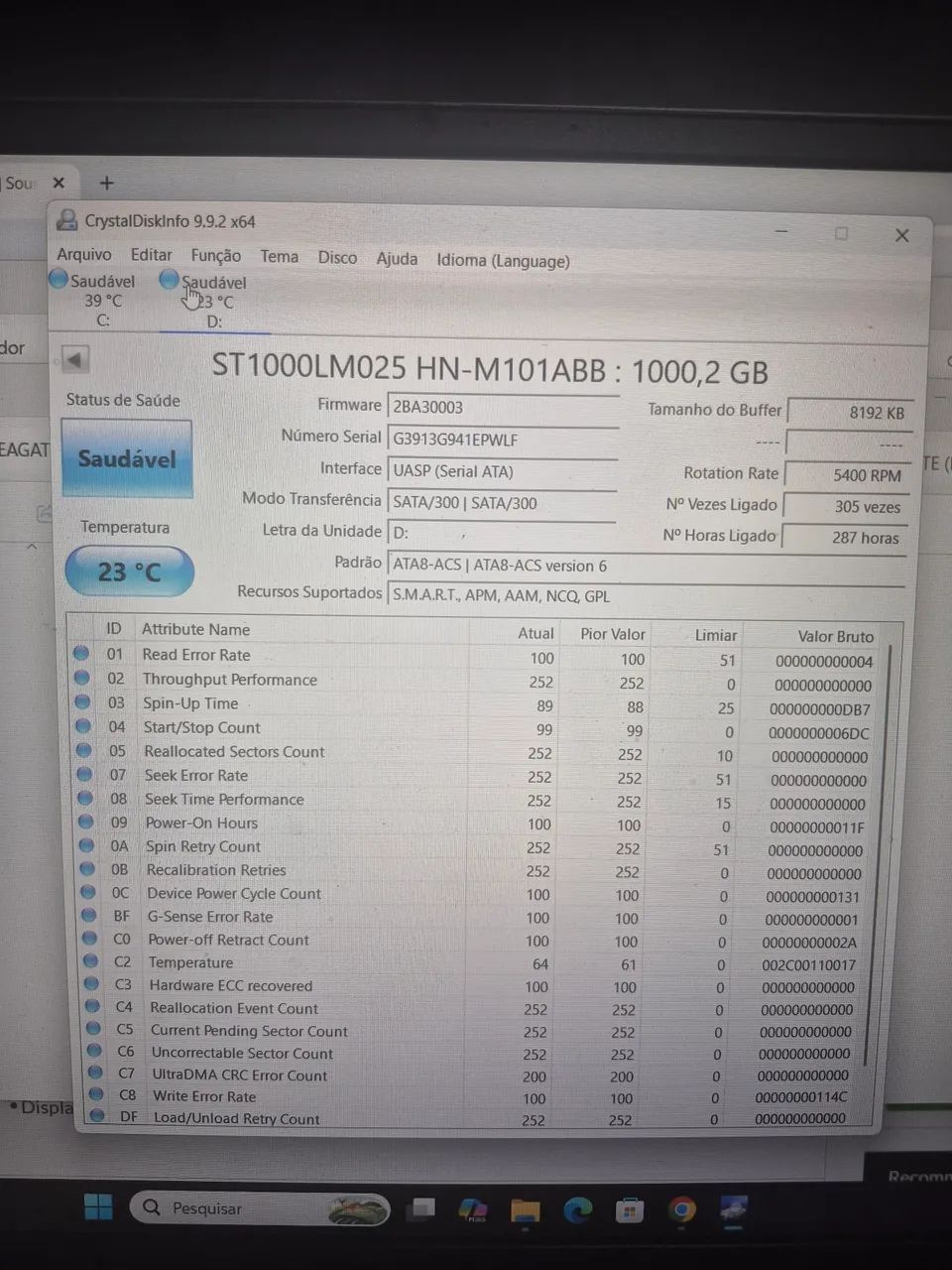 HD EXTERNO SEAGATE 1TB