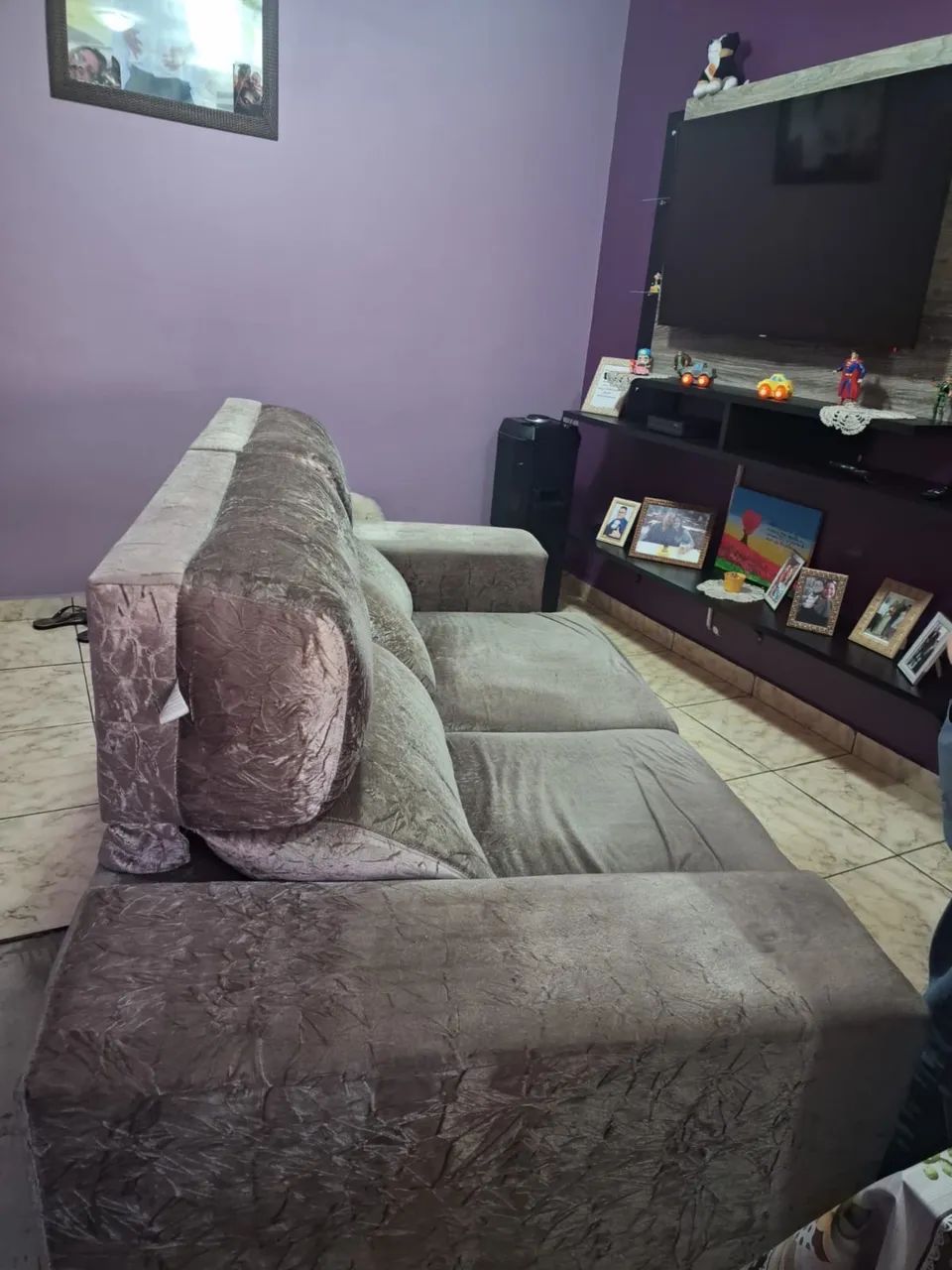 Sofá retrátil - Cinza claro (USADO) - Foto 5
