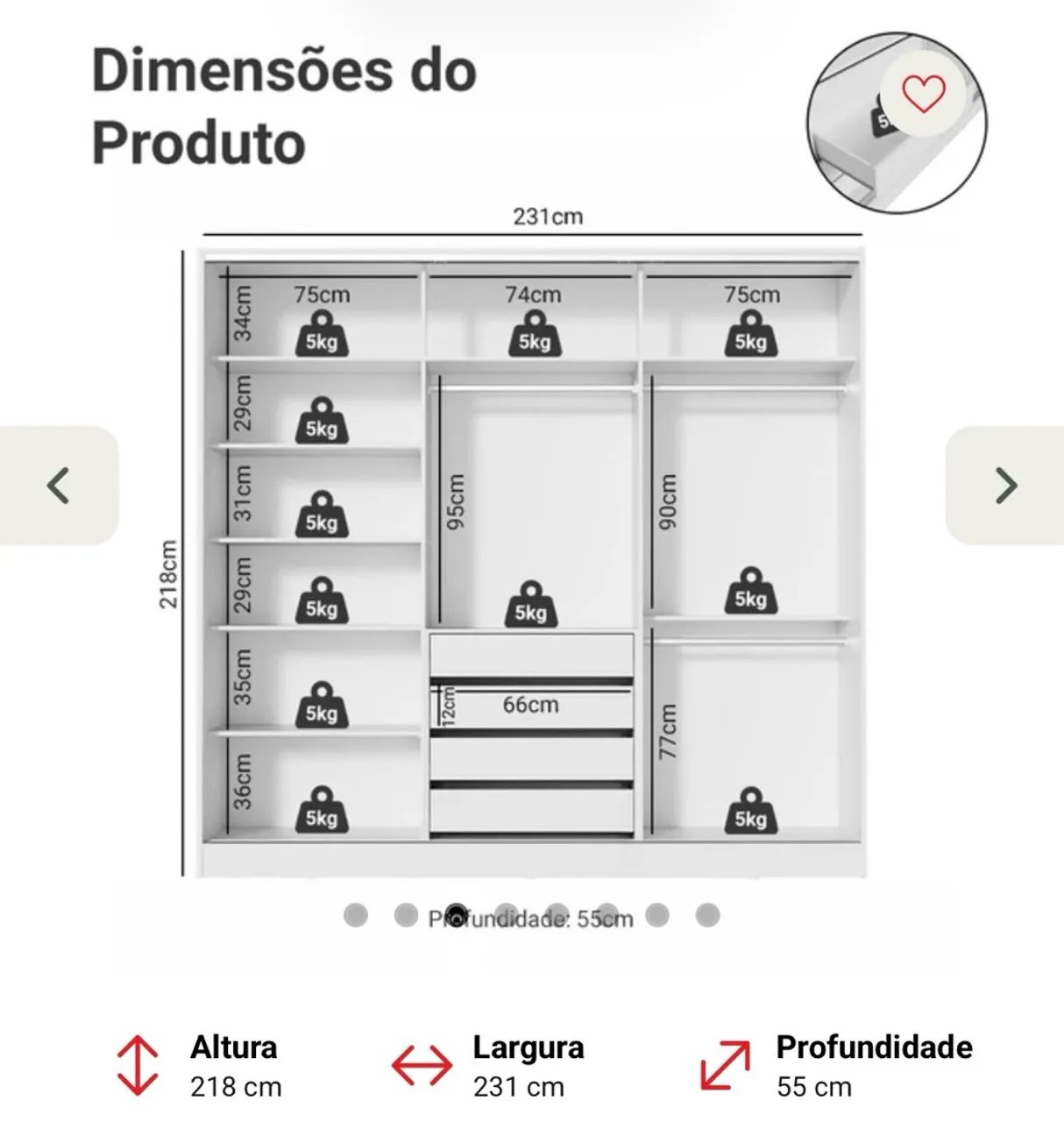 GUARDA ROUPAS 100% MDF - Foto 3