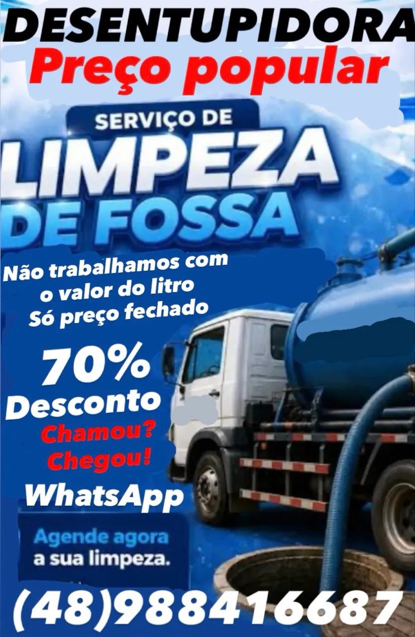 Limpeza de fossa e desentupimentos em geral 