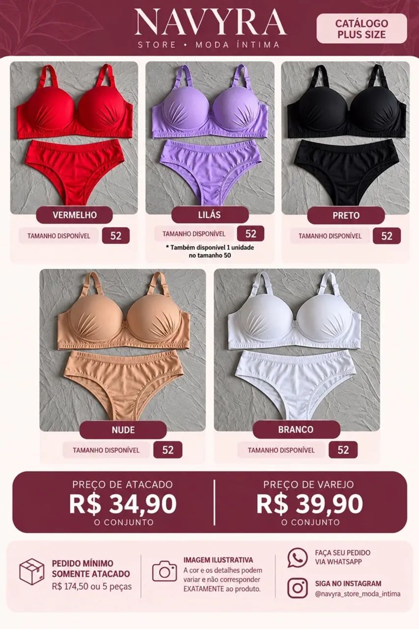 Conjunto de lingerie Plus size  - Foto 3