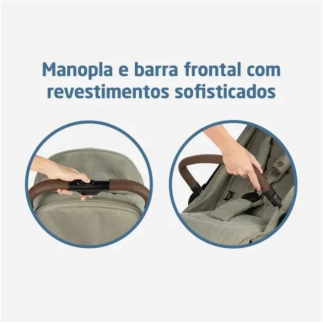 Carrinho de bebê com moisés e bebê conforto - Foto 4