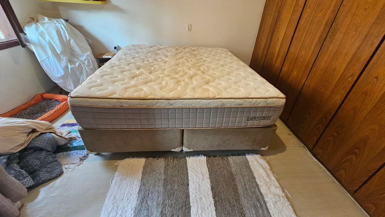 Cama King com base+capa+jogo lençóis - Foto 4