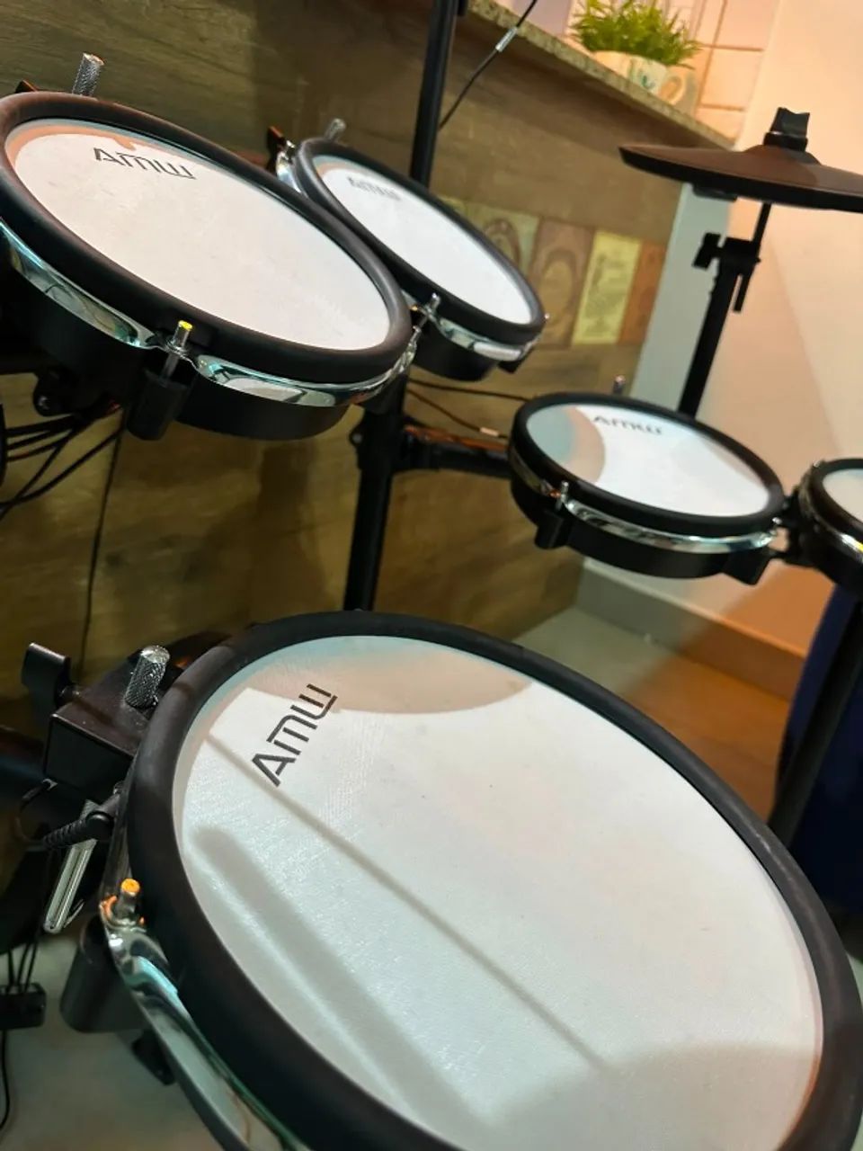 Bateria Eletrônica AMW ED6X Pro - Completa - Foto 4