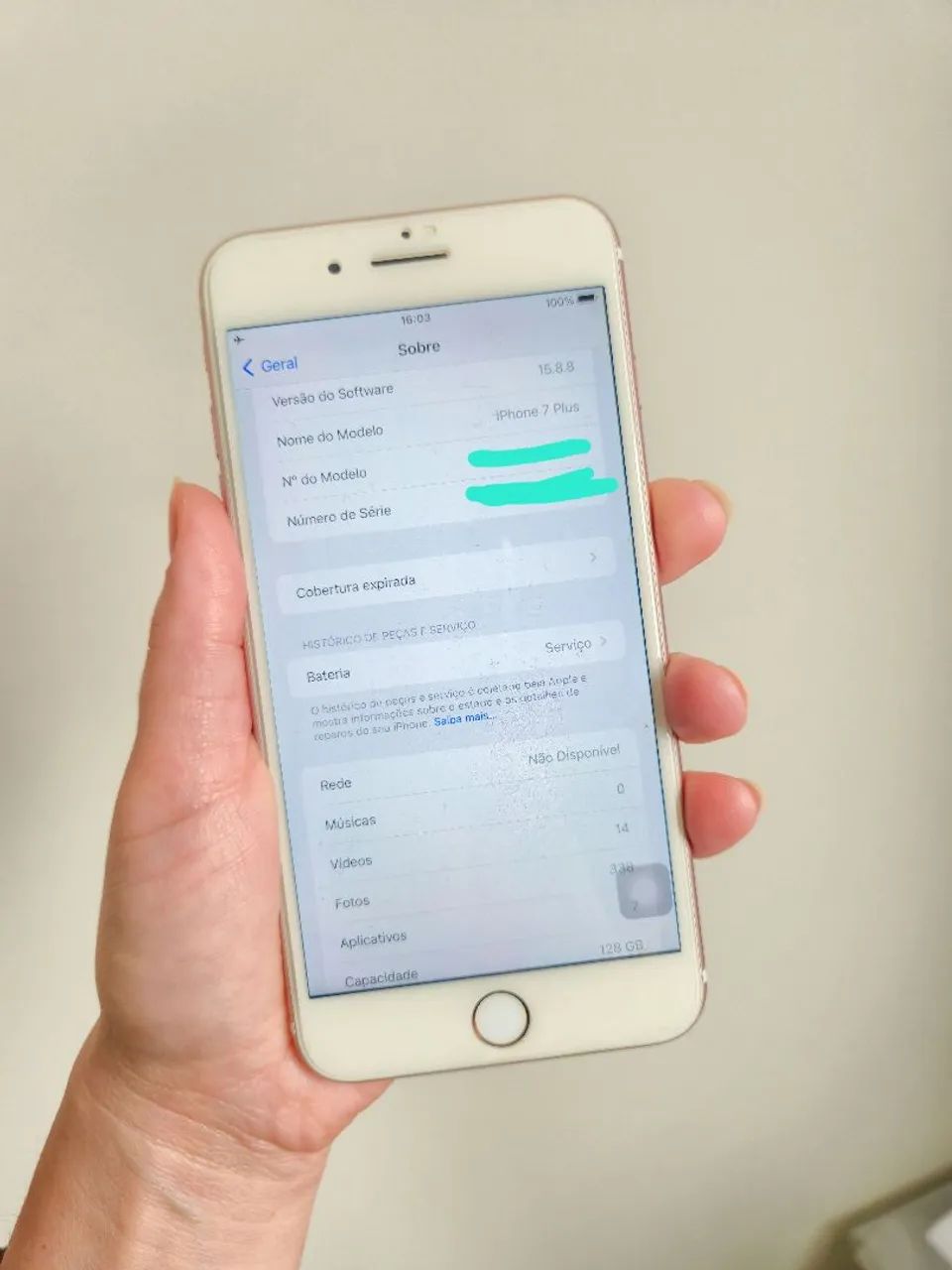iPhone 7 Plus 128 GB - Rosa - Foto 3