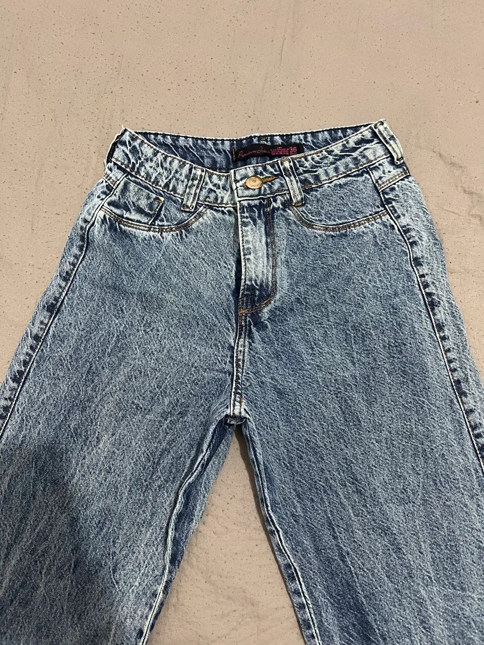 Calça jeans wide leg 