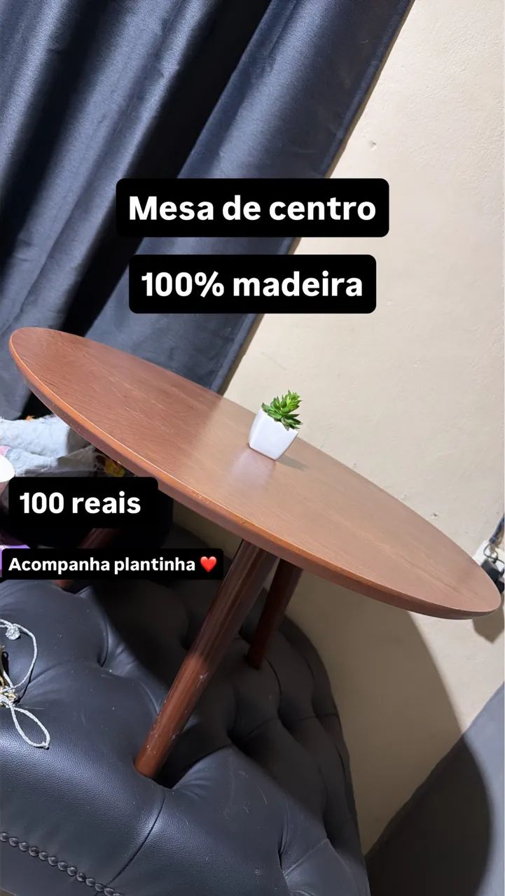Mesa de centro de madeira