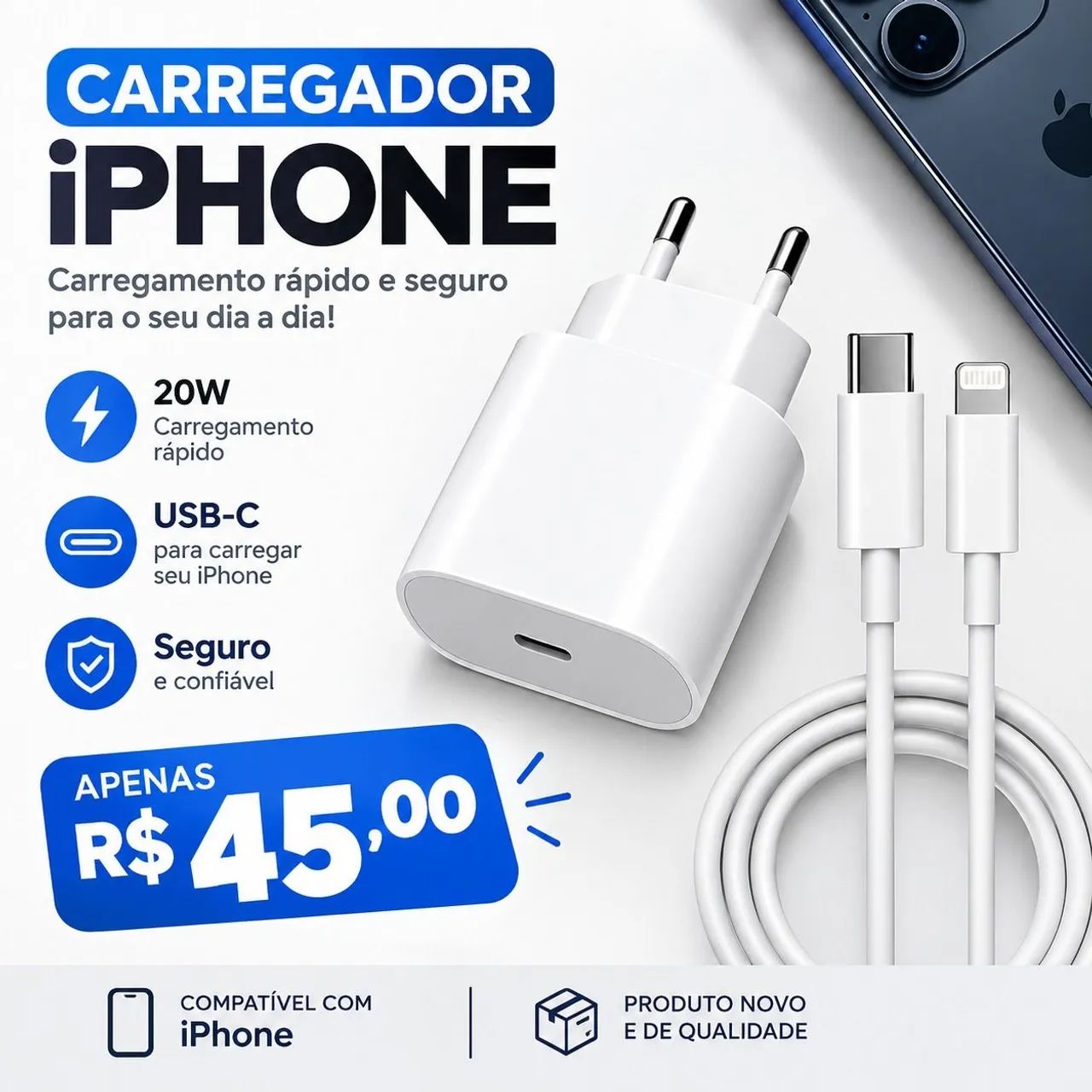 Carregador 25W para Iphone