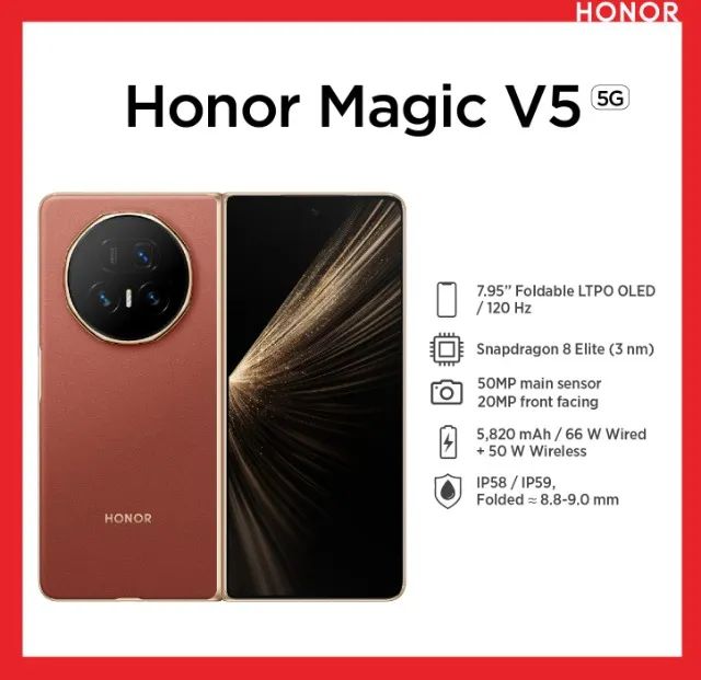 Honor Magic V5 Global 16GB 512GB - Celulares e Smartphones
