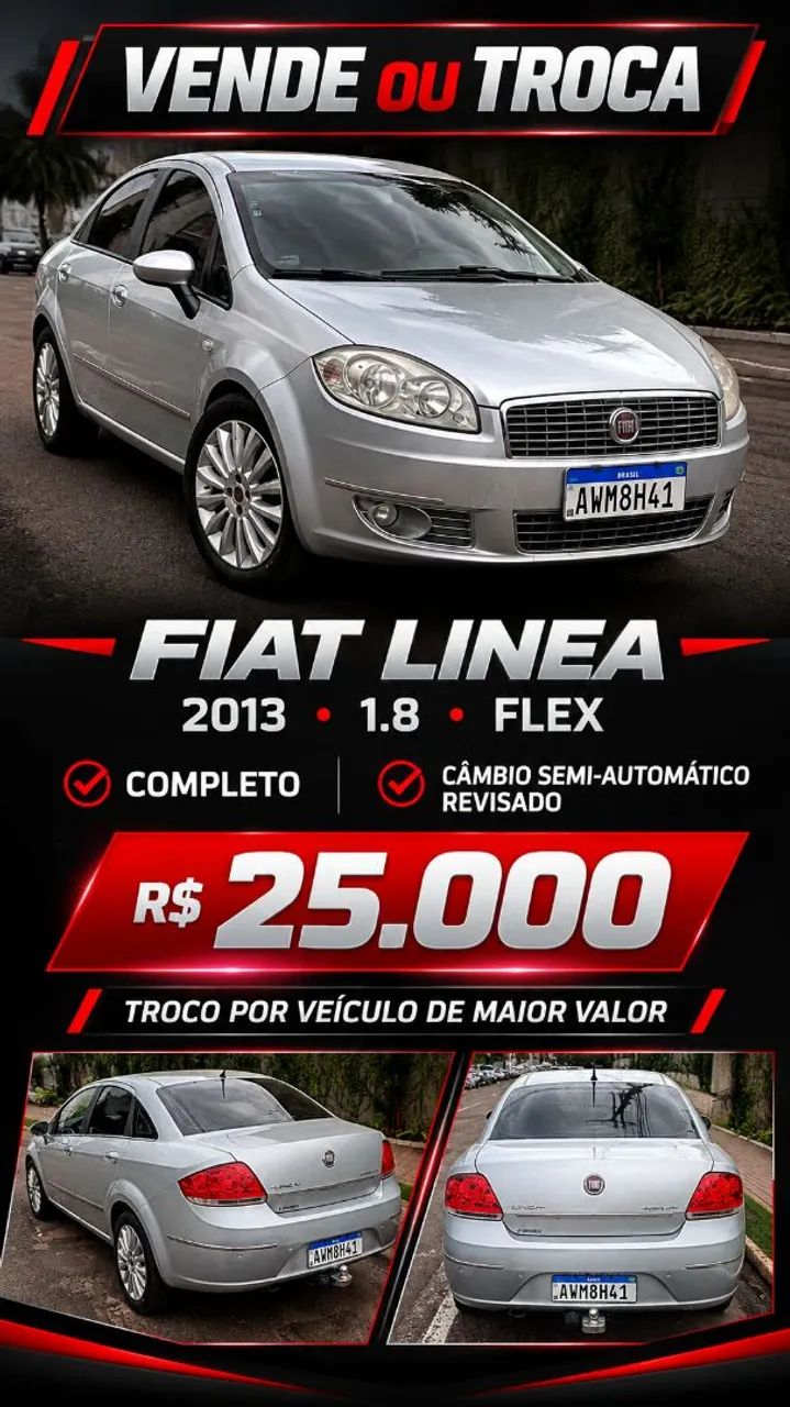 Fiat Linea LINEA ABSOLUTE 1.9/1.8 Flex Dualogic 4p 2013