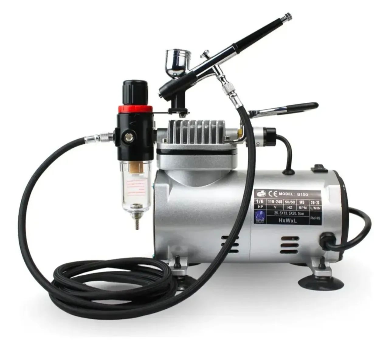 Aerógrafo e compressor bivolt - Foto 2