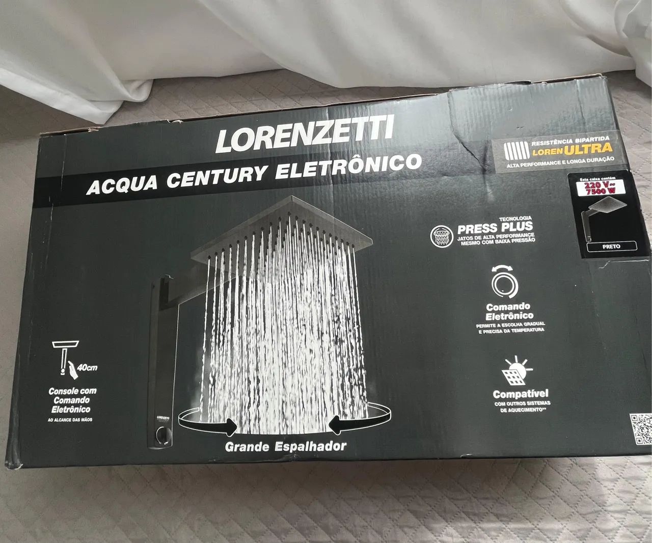 chuveiro lorenzetti acqua century preto 220v - Foto 2