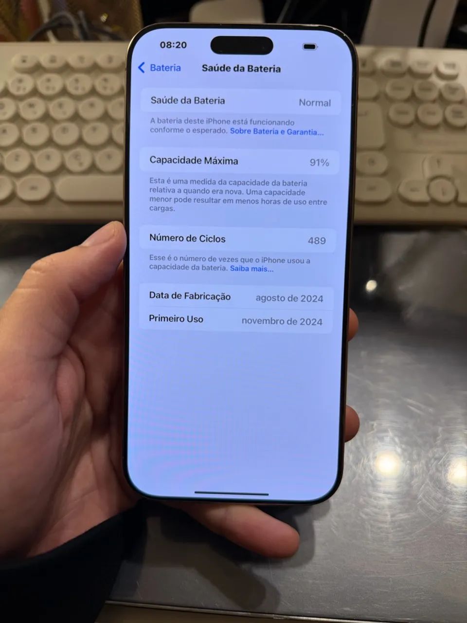 iPhone 16 Pro Max 512GB Dourado - bateria 91% - Foto 5