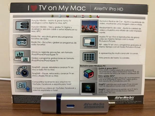 Placa De Tv Hd Usb Para Mac E Pc Avertv Ipro Hd H869m - Foto 4