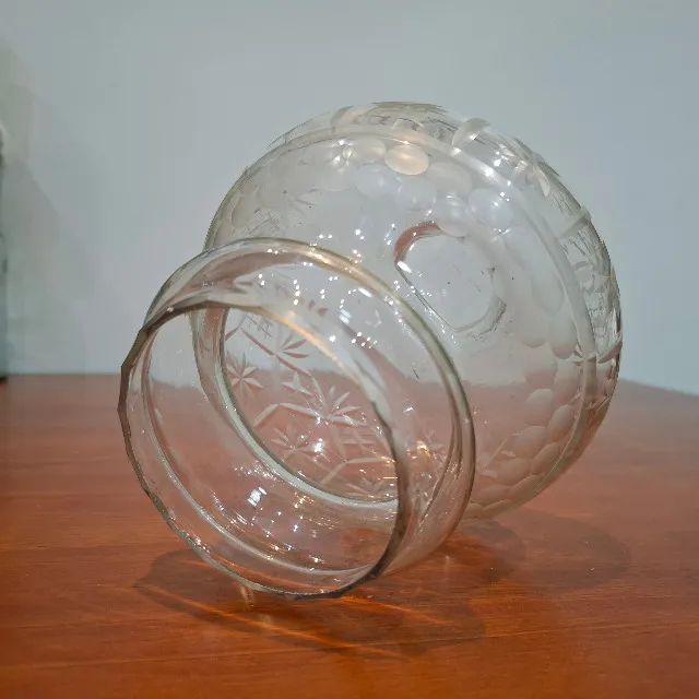 Cúpula de abajur de vidro entalhado - Foto 5