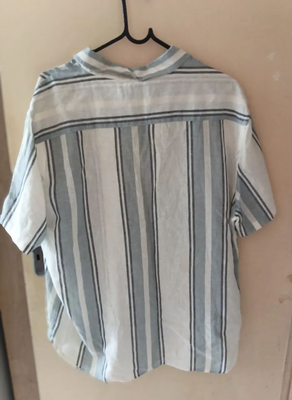 Blusa masculina em linho XG - Foto 2