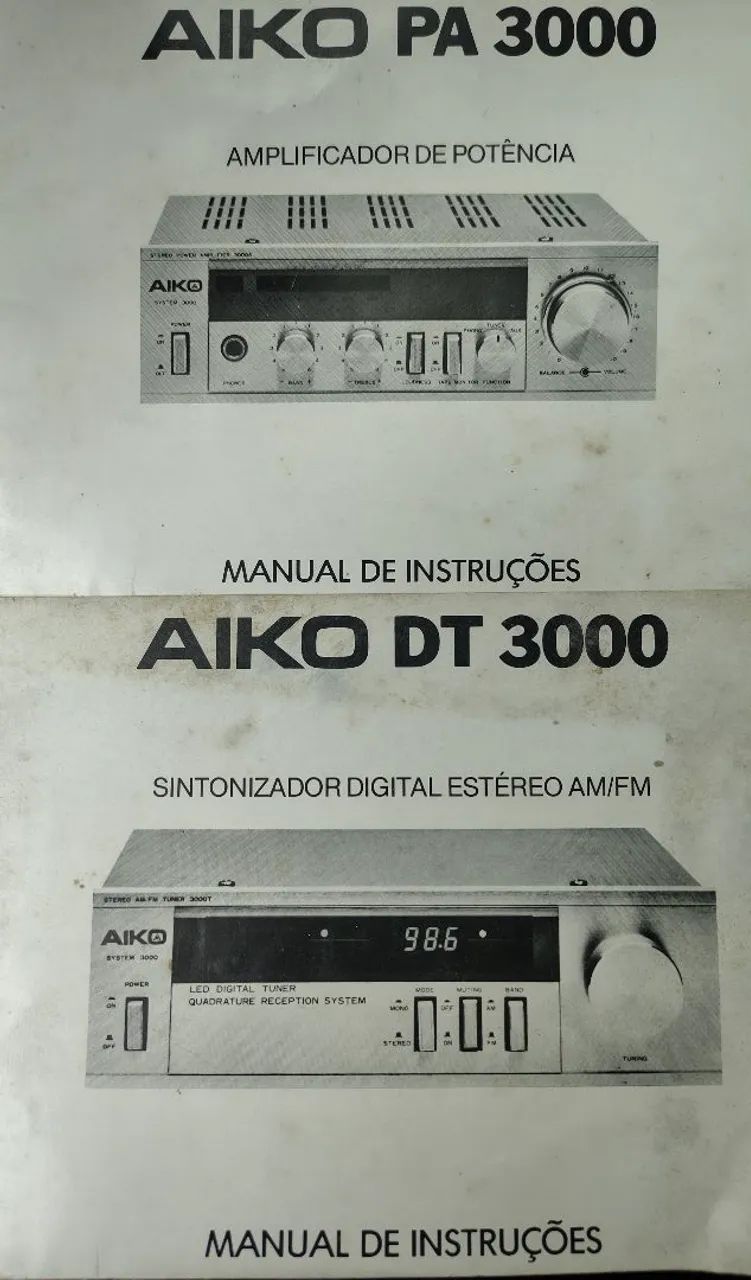 Som Aiko 3000 3x1 c/ caixas e manual - Aparelhos de Som - Ingleses