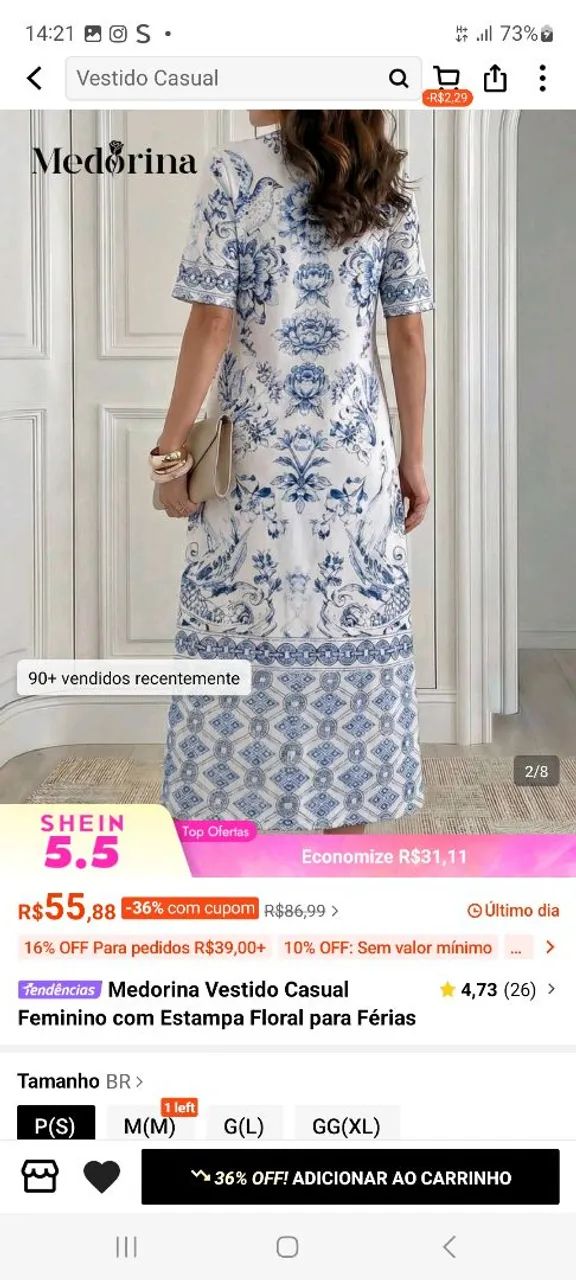 Vestido estampado lindíssimo! - Foto 4