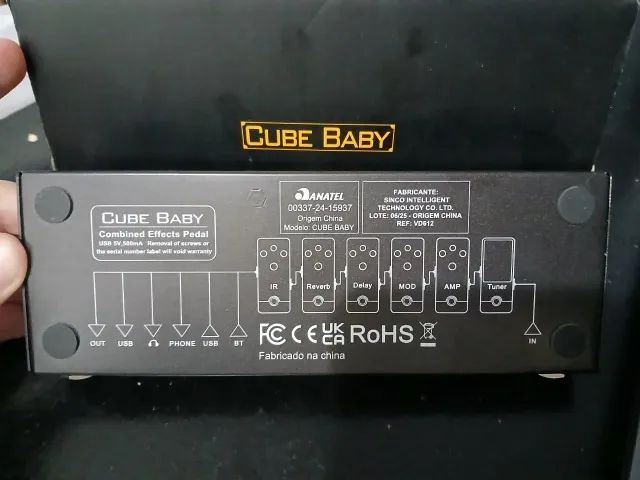 Pedaleira Multi-efeitos Cuvave Cube Baby com Bateria e Bluetooth - Foto 3
