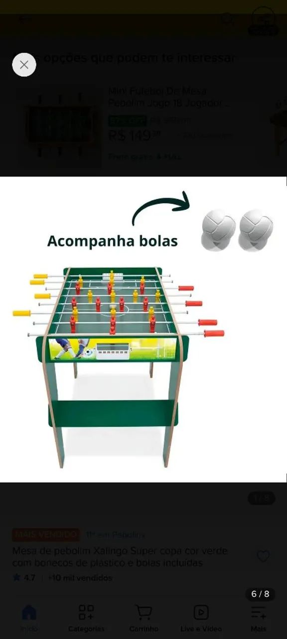 Pebolim - Brinquedo Infantil. - Foto 3