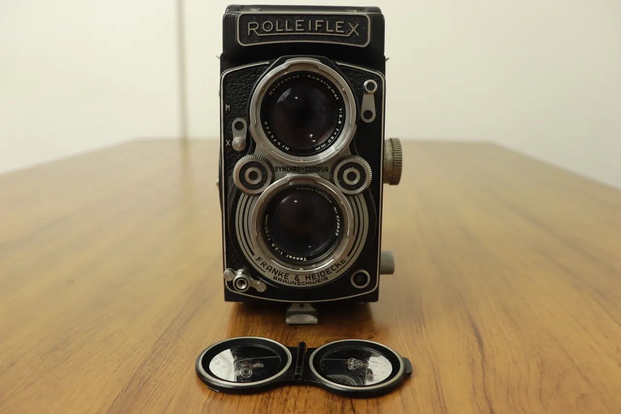 Rolleiflex 2.8 Clássica Câmera Analógica Tessar 80mm + Caixa