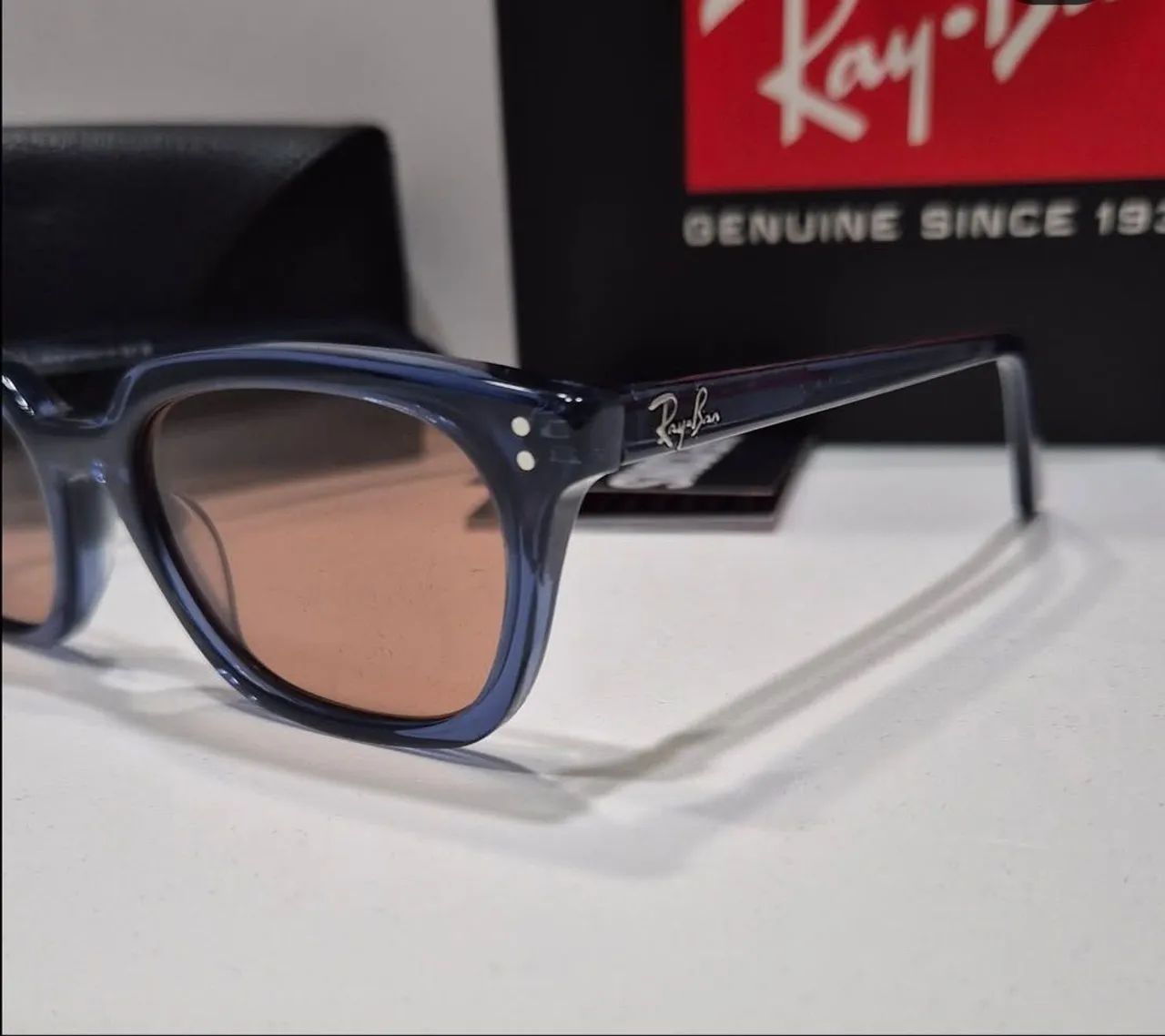 Ray ban zaya transparente azul rb4456 oculos de sol - Foto 5