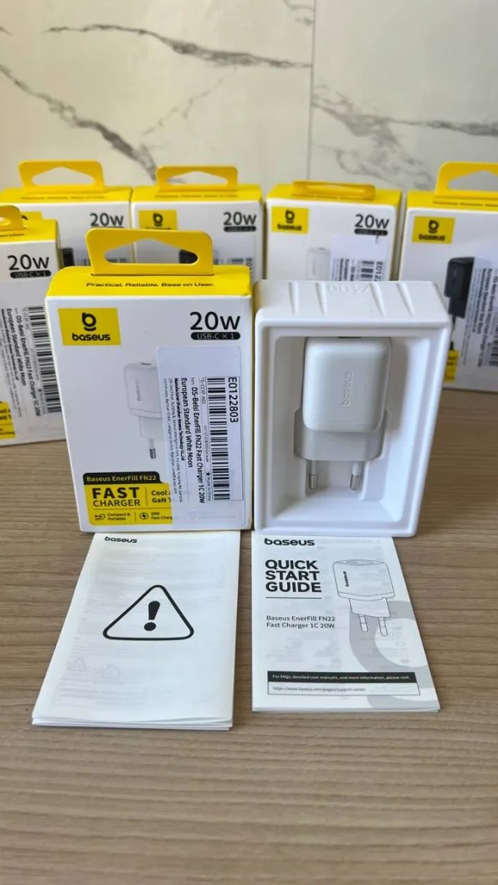 Fonte carregamento rápido Tipo C Baseus 20w - Original e com garantia/Lacrada-Branca/preta - Foto 2