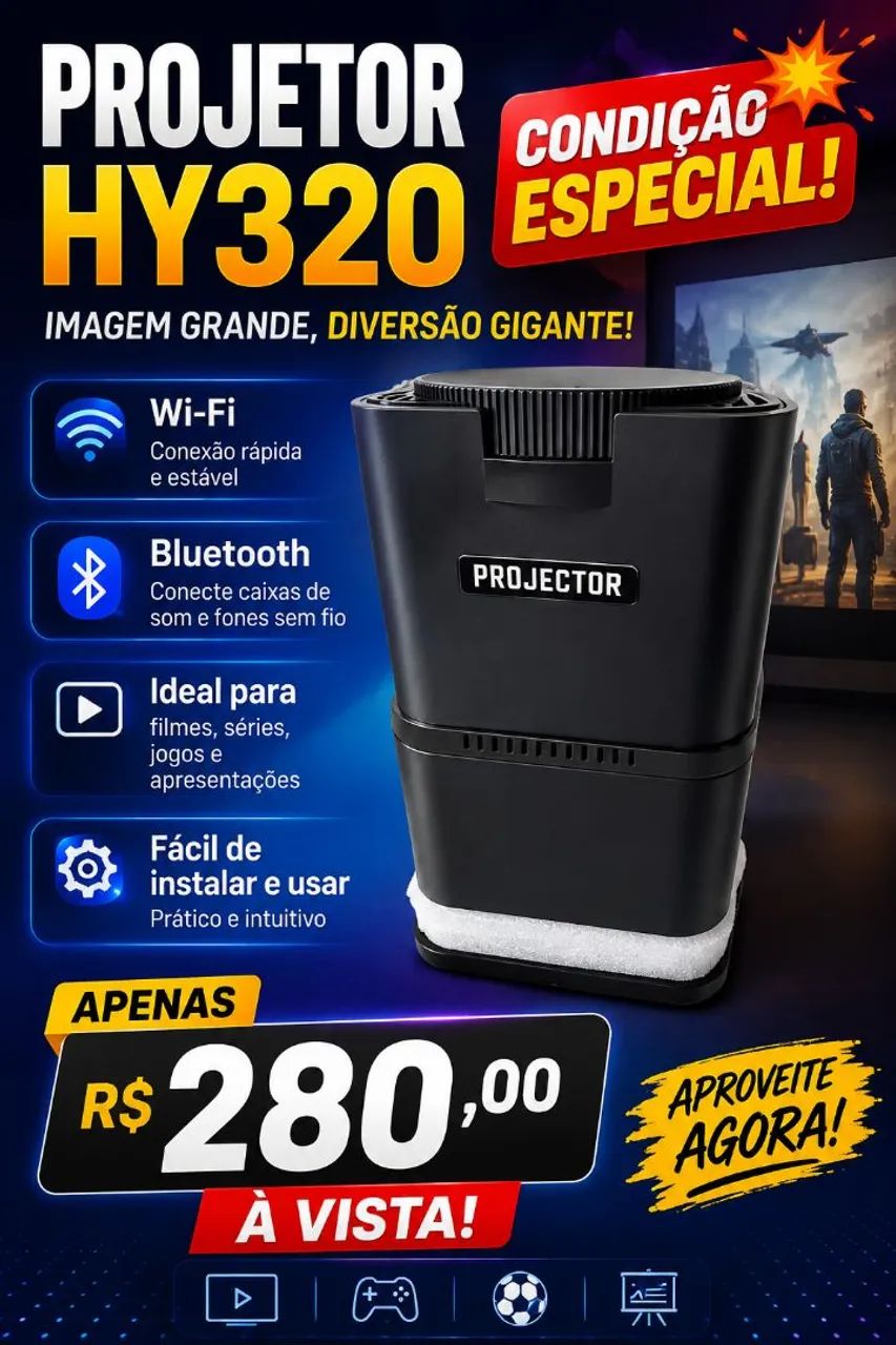 Projetor hy320 promoção 