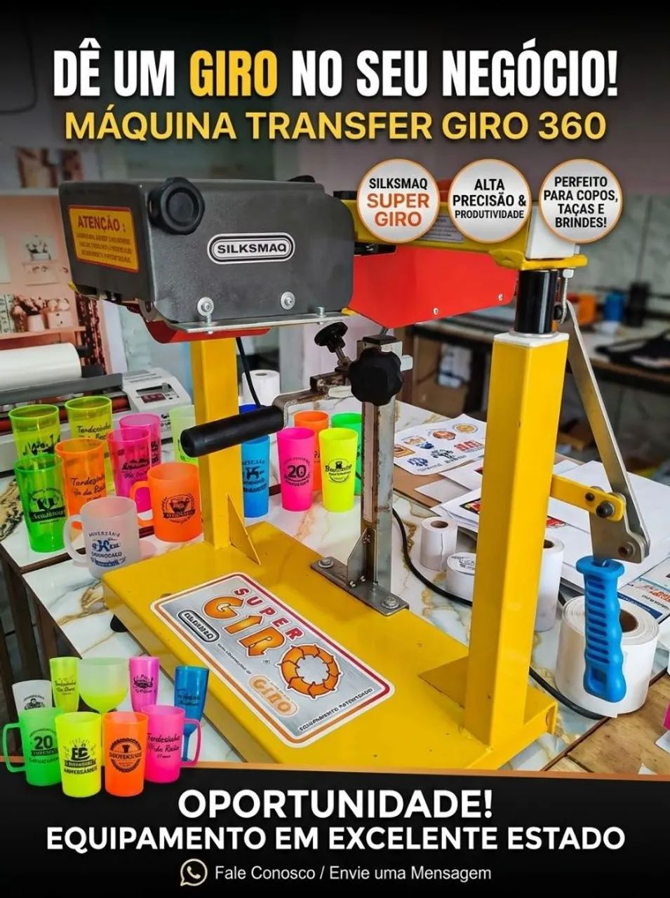 Prensa Transfer para copos personalizados 