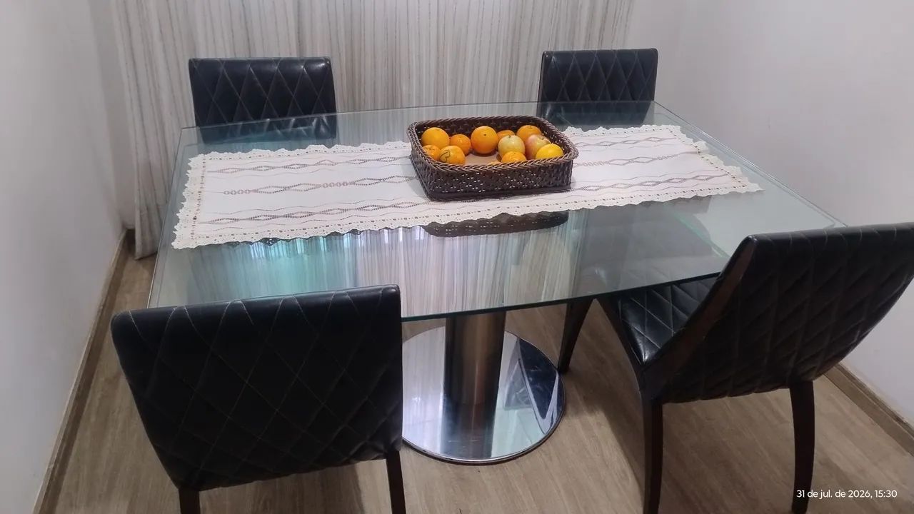 Mesa de vidro extensível - Foto 3