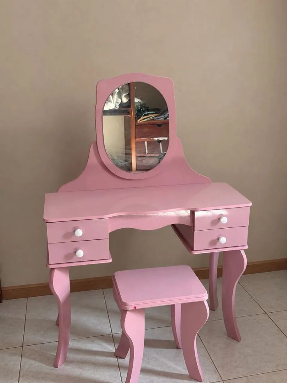 Penteadeira rosa mdf 