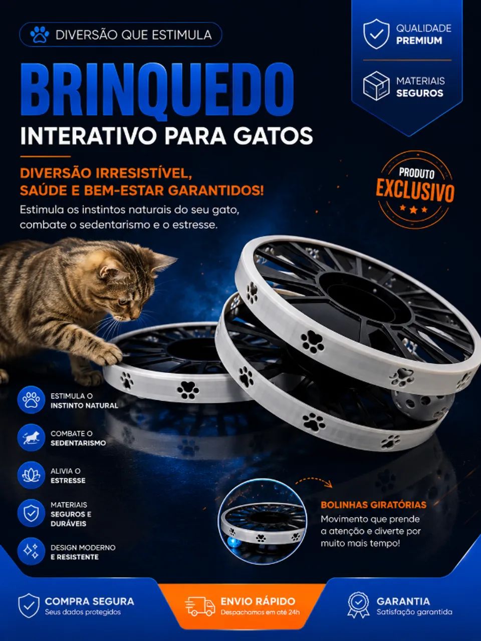 ? BRINQUEDO INTERATIVO PARA GATOS - DIVERSÃO E BEM-ESTAR GARANTIDOS!