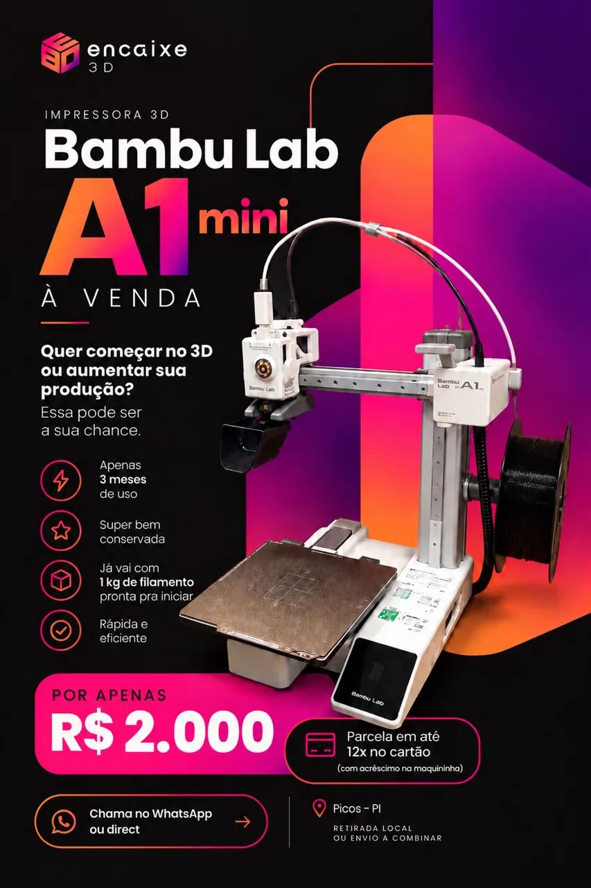 Impressora 3d Bambu Lab A1mini - Foto 2