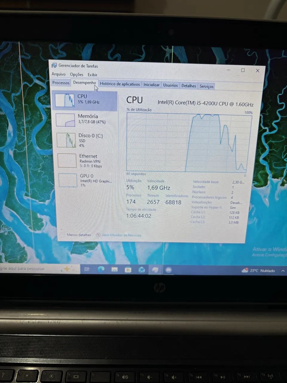 Notebook Hp usado 8gb ram, ssd 120gb, intel i5 - Foto 3