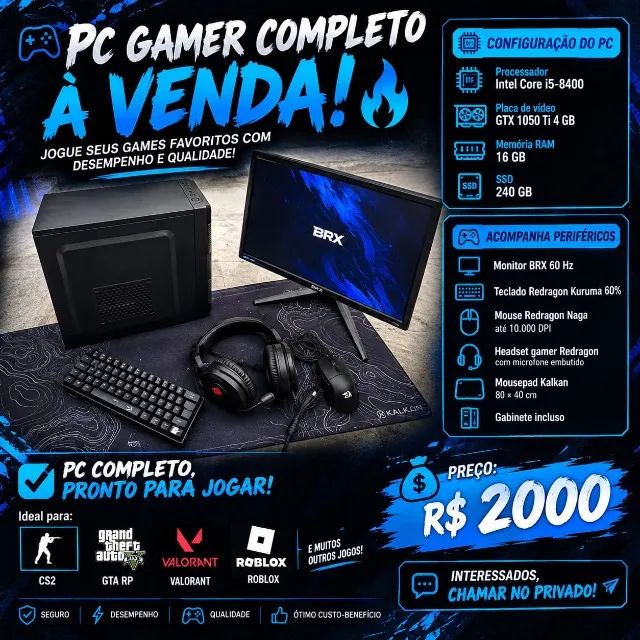 ? PC GAMER COMPLETO À VENDA! ?