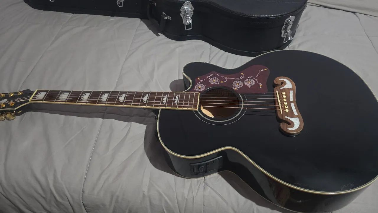 Violão Eiphone j 200 EC studio /com kase 