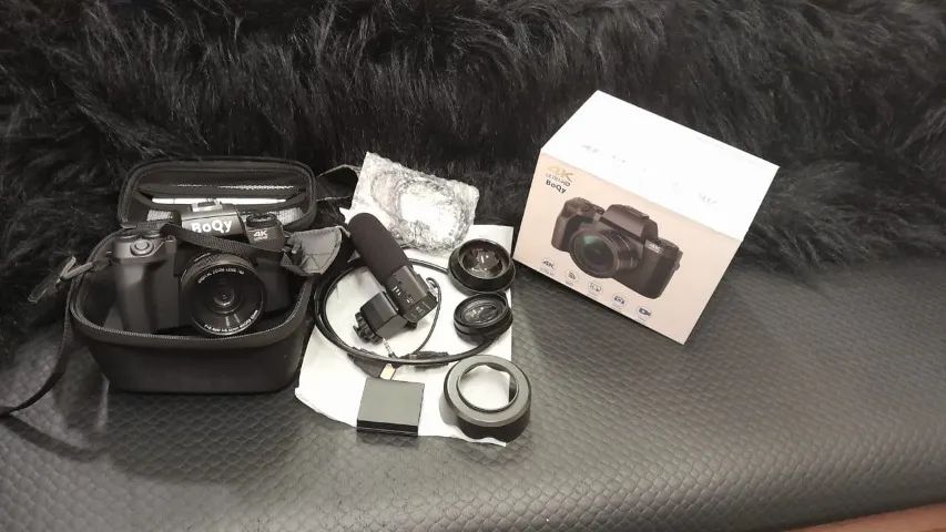 Câmera Completa com lentes, microfone, tripé,bateria - Foto 2