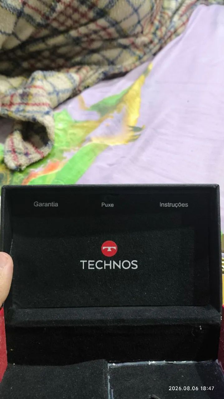 Relógio technos original banhado a ouro a prova dágua - Foto 3