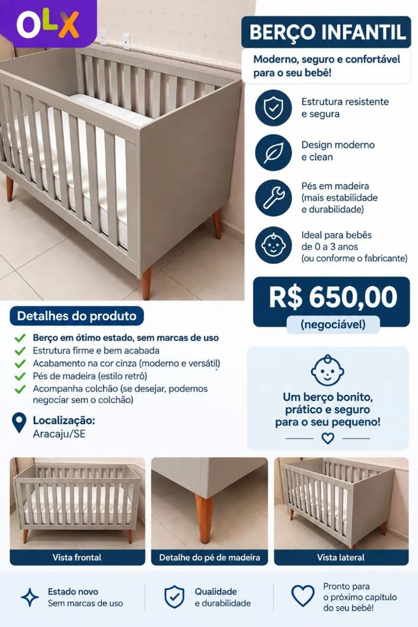 Berço Infantil-Estado Novo